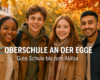 Schüler:innen der Egge vor einer Herbstlandschaft.